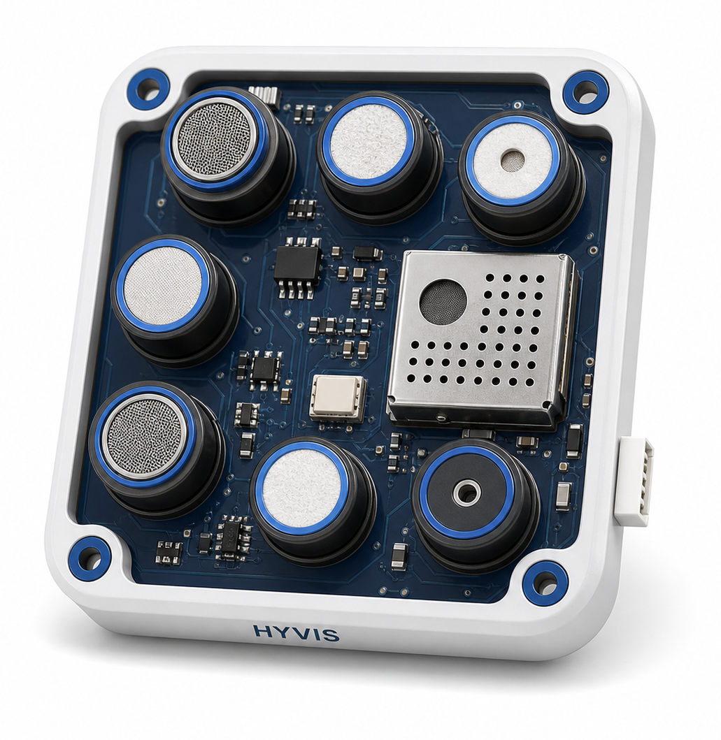 HYVIS environmental and gas sensing module with multiple sensor canisters